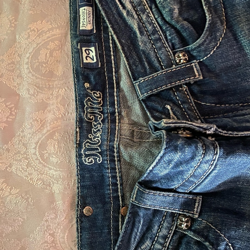Miss Me denim size 29 tall JPS40052 skinny in great condition - Picture 3 of 3